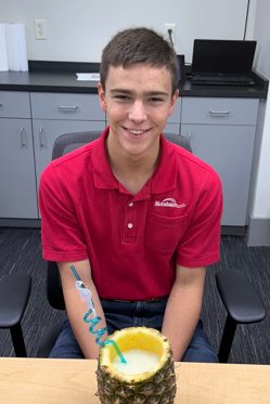 McDonalds and Pina Coladas for Bryce's Farewell Party - We were excited to welcome him back a few months later